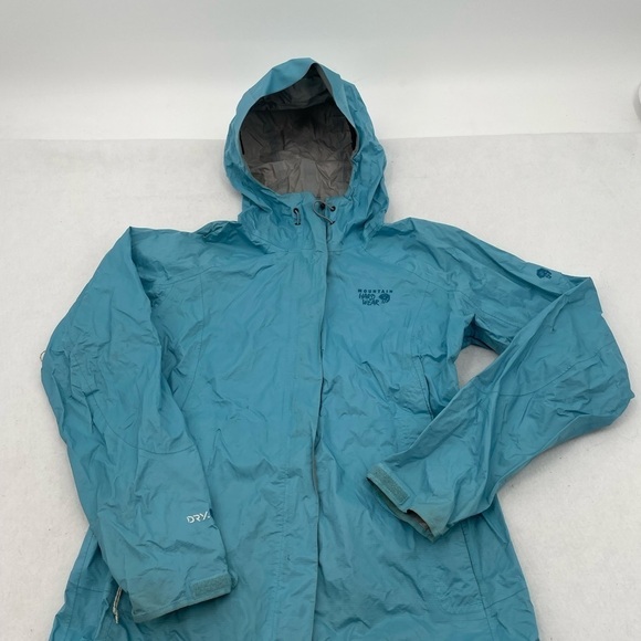 Mountain Hardwear Jackets & Blazers - MOUNTAIN HARD WEAR Women’s Light Blue Hooded Rain Jacket Coat size: Small
